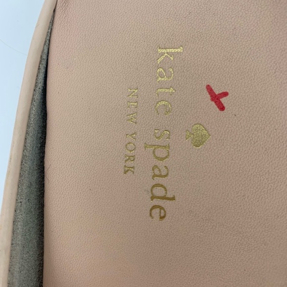 Kate Spade New York Mallory Soft Pink Leather Bow Flats Slides Mules Slip On 9 - Picture 5 of 7